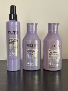 NWT Redken Blondage High Bright Trio - Brightening Hair Care Set - Full Size